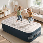 Outvita 18in Twin Air Mattress with Built-in Pump, Quick Assembly Comfort Luxury Blow Up Air Bed Self-Inflation/Deflation - Breathable and Flatness-Free for Guests and Home, Camping, Travel
