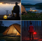 Solar Camping Lantern Rechargeable, 5000mAh Camping Lights 3000LM Camping Lights up to 144 Hours 5 Light Modes, IPX5 Waterproof Lanterns for Power Outages Portable Power Supply