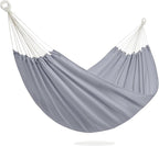 PNAEUT Double Hammocks for Outside, Replacement Outdoor Tree Hammock for Indoor Patio Porch Garden (Light Gray, Medium)