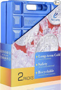 Large Freezer Cold Ice Pack Block Ice Chest, Reusable Long Lasting Quick Freezes with A Handle, for Coolers Lunch Box/Bag(1000g Set of 2)