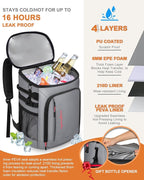 Capolo Cooler Backpack Insulated Waterproof for Women Men,36/45 Cans Lunch Backpack Coolers Leak Proof Soft Cooler Bag Ice Chest for Camping Beach