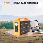 Power Station, 100W Portable Power Station 110V 220V Solar Generator UPS e Bank 24000mAh With Panel For Camping,for Outdoor Camping Home(220V)