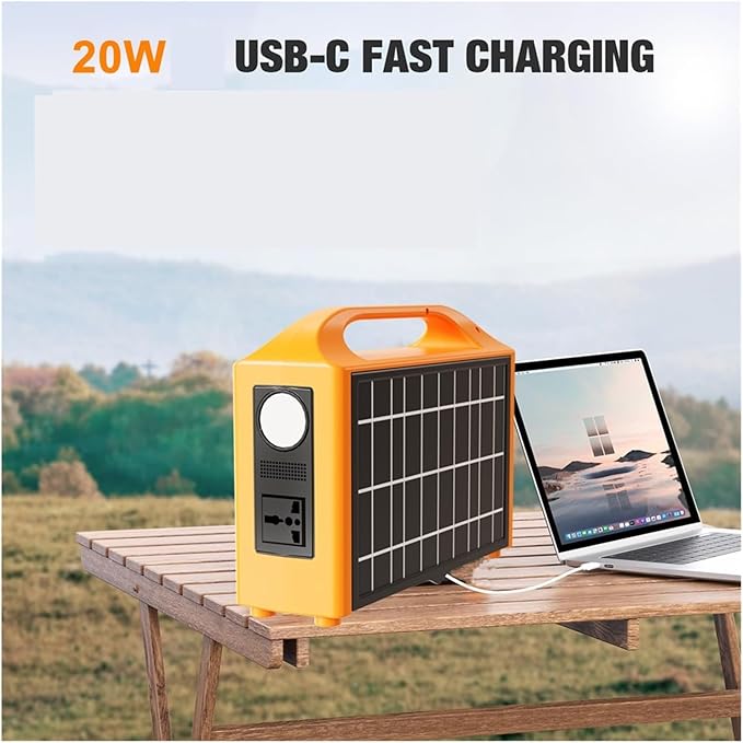 Power Station, 100W Portable Power Station 110V 220V Solar Generator UPS e Bank 24000mAh With Panel For Camping,for Outdoor Camping Home(220V)
