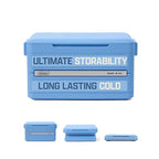 Coleman Snap N Go 55qt Collapsible Hard Cooler, Keeps ice Cold for up to 64 Hours, Holds up to 93 cans, Collapses up to 1/3 its Size, Can Hold up to 200 pounds, Blue Sky