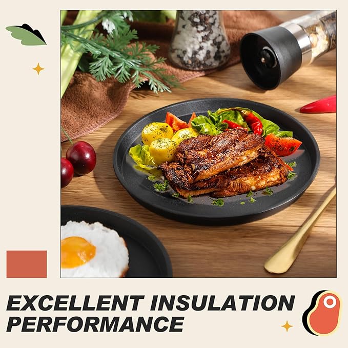 Maxdot 2 Pcs Small Cast Iron Griddle Pan 7.5 Inch Easter 4th of July Round Cast Iron Pizza Pan Camping Skillets Mini Carbon Steel Griddle for BBQ, Baking, Grilling, in the Oven, on the Stove or Grill