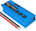 1000W Pure Sine Wave Inverter DC 12V to AC 110V/120V Converter 2000w (Peak) Car Power Converter with 3 AC Outlets, 4USB Port,Power Inverter for Car, Truck, Home, Vehicles, Laptop