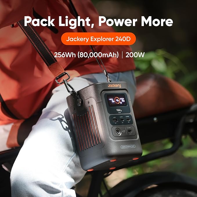 Jackery Explorer 240D Power Bank with Adjustable Strap