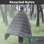 onewind Camping Blanket, Recycled Nylon Fabric Dupont Sorona Fillings, Warm, Puffy, Breathable, Windproof, Packable, Lightweight Camping Quilt for Outdoor Hiking Backpacking Travel Beach