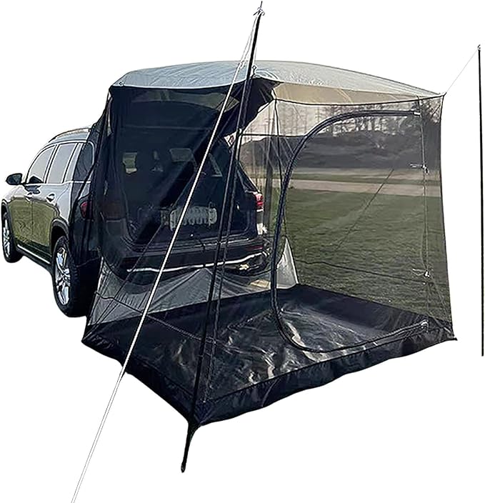 Tailgate Shade Awning Tent, Family Camping Tent Car Tents for Campers Car Camping SUV Rear Tent for SUV Tent Hatchback Minivan Sedan Camping Car Awning Sun Shelter Outdoor Supplies