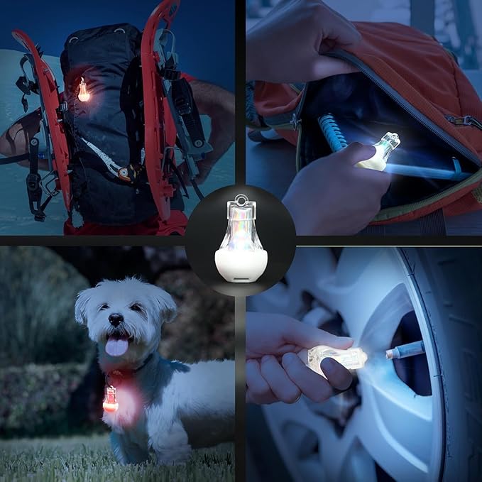 Mini Lantern LED Flashlight, Small Keychain Flashlight Rechargeable USB, Waterproof Pocket Purse Light with Magnetic for Camping Nighttime, EDC Gear Tools Keychian Light (Warm White-2Pcs)