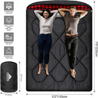 AGEMORE 0 Degree Double Sleeping Bag for Adults, Cotton Flannel Lined 2 Person Queen Size Warm Sleeping Bag for Family Winter Camping or RV Traveling