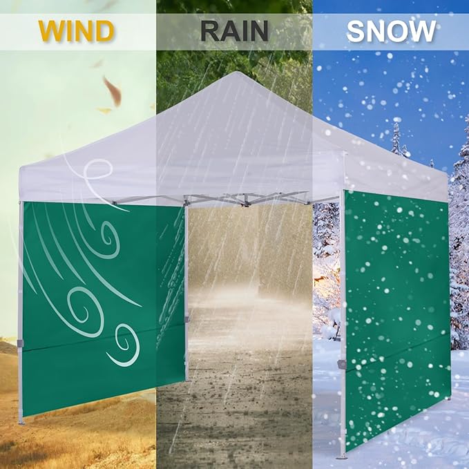 COOSHADE Instant Canopy SunWall 10x10 Canopy SideWall for Pop up Canopy Tent, 1 Pack Sidewall Only, Forest Green