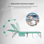 SUNNYFEEL Beach Lounge Chair, Aluminum Tanning Chair with Face Hole, Foldable Lounge Chair Outdoor, Sun Tanning Chair with Backpack Straps for Outdoor/Picnic/Lawn