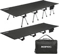 87" Camping Cot, Heavy Duty 400lbs Capacity, Adjustable Height with Leg Extenders, Lightweight Aluminum Frame Portable Folding Bed for Camping,Travel, Beach, Office Nap
