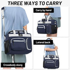 MIER Large Lunch Box for Men Women Adult Insulated Soft Sided Cooler 30 Can Leakproof Lunch Bag Collapsible for Work Travel Camping Beach, 18L (Blue-No Luggage Strap)