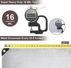 Tarp 20x20FT, 16 Mil Large Tarp, Waterproof Tarps Heavy Duty with Grommets Every 23.6", Thick Plastic Tarp, UV Resistant Tear&Fade Resistant, Reinforced Edges for Outdoor Pool Camp Tent