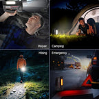 Rechargeable LED Spotlight Flashlight, Portable Camping Lantern 4800mAh, 7 Light Modes &Waterproof, Super Bright Handheld Spotlight for Hurricane Emergency, Outages, Camping, Hiking
