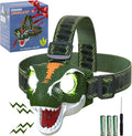 COSOOS LED Headlamp for Kids Flashlight Camping Gear, Roar & Silent Mode, Outdoor Head Lamp for Boy Girl, 3.4oz Lightweight Headlight, Birthday Gift for Kid, Battery Included