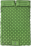 Foldable Inflatable Twin Pad - Portable Sleeping Mattress, Outdoor Equipment for Trail Hiking Travel Picnic Trek Shelter Adventure Resting Sleeping Gear Pillow Cushion Lightweight Bed