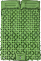 Foldable Inflatable Twin Pad - Portable Sleeping Mattress, Outdoor Equipment for Trail Hiking Travel Picnic Trek Shelter Adventure Resting Sleeping Gear Pillow Cushion Lightweight Bed