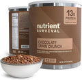 Nutrient Survival MRE Cereal, Chocolate Grain Crunch (12 Servings) Freeze Dried Prepper Supplies & Emergency Food Supply, Dairy & Gluten Free, Shelf Stable Up to 25 Years, One Can