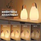 uuffoo 2 Pack Rechargeable Portable Table Lamp, Cordless RGB Lantern with Remote, Decorative LED Night Light, IP44 Waterproof Indoor Outdoor Lamp for Bedroom Patio Garden Wedding Party