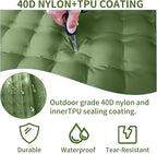 78in x 29in x 5in Camping Sleeping Pad, Upgraded Durable Waterproof Compact Traveling Air Mattress, Built-in Foot Pump, Ultralight Inflatable Sleeping Mat for Backpacking, Hiking