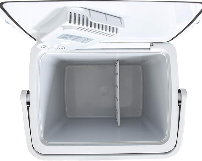 K-Box Electric Cooler and Warmer 34 Qt – Portable Dual-Power 12V Car & 110V Home Unit – Keeps Food & Drinks Hot or Cold – Compact Travel Fridge for Road Trips, Camping, Beach & Tailgating