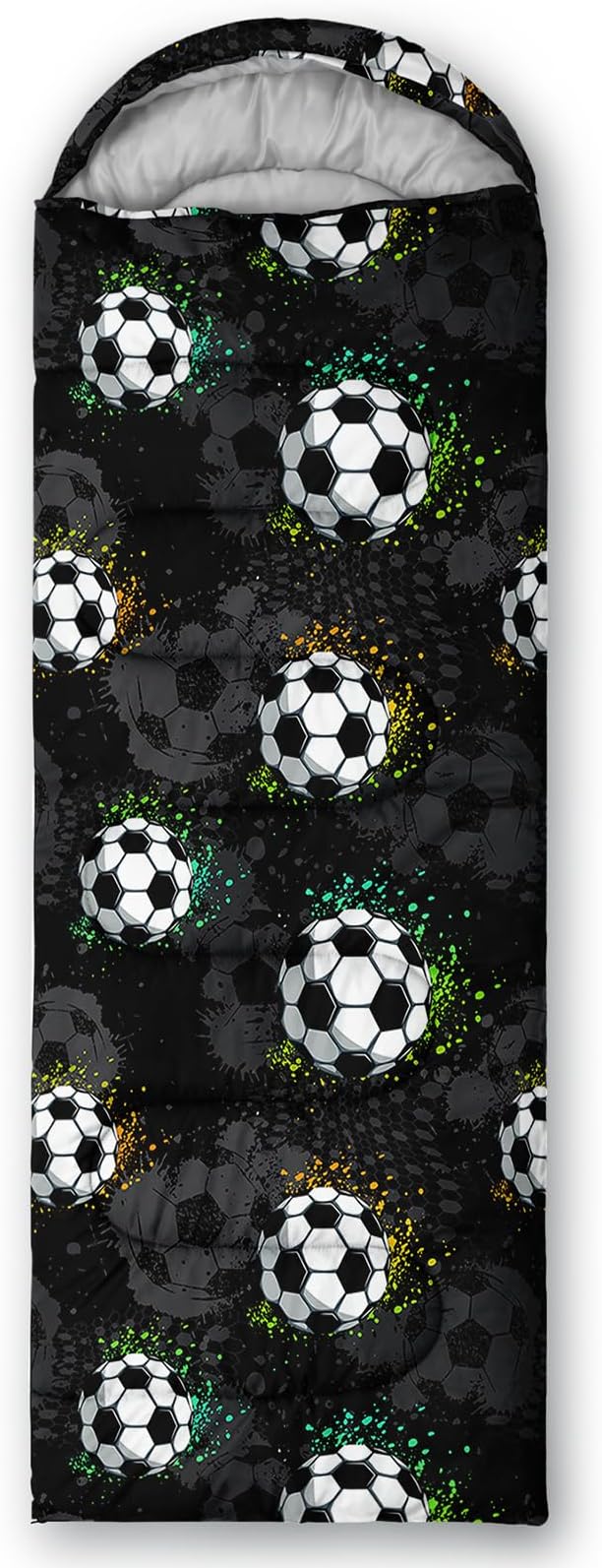 AILONEN Cartoon Car Sleeping Bags,Lightweight & Waterproof,3 Season Warm & Cool Weather,Cute Stars Printed Vehicles Transportation Sleeping Bags for Boys,Kids,Adults Travelling,Outdoors