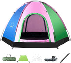 GeRRiT Family Tent with Awning, 2-6 Person Tunnel Tent, Outdoors Automatic Pop Up Beach Tent, Automatic Camping Backpacking Dome Shelter for Family, Festival, Hiking, Backpacking & Mountaineering