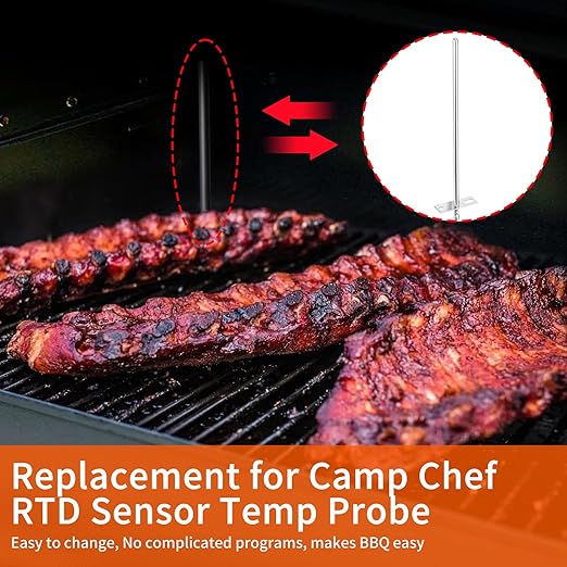 RTD Sensor Probe Replacement for Camp Chef Wood Pellet Grills and Smokers, Internal RTD Temperature Probe Sensor Accessorie, Replace Parts for Camp Chef PG24-44