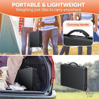 FUNYKICH 2ft Small Folding Camping Table(22.8'' Lx15.7'' W), 3 Height Adjustable Portable Picnic Table, Lightweight Aluminum Outdoor Table with Carry Handle for Camping, BBQ, Beach, Picnic, Black