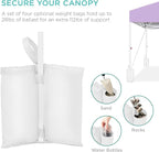 Best Choice Products 8x8ft Pop Up Canopy Tent, Outdoor Shade, 1 Person 1 Minute Set Up, Carry Case, 4 Weight Bags - Lilac/White