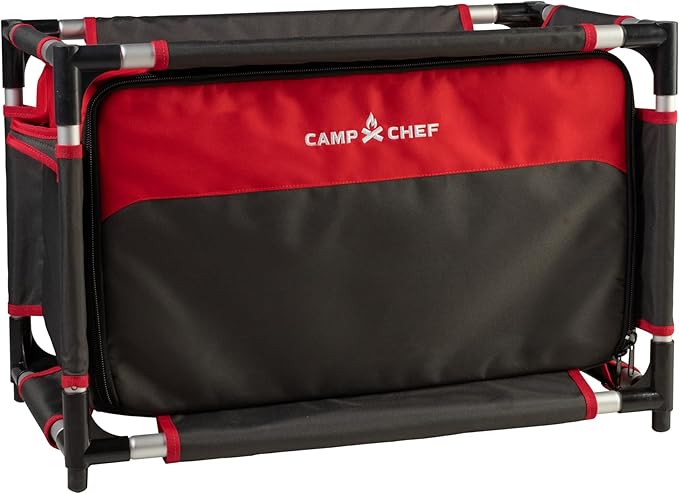Camp Chef Sherpa Camp Table & Organizer, Table top 27" x 17", Table Height 28", Brick