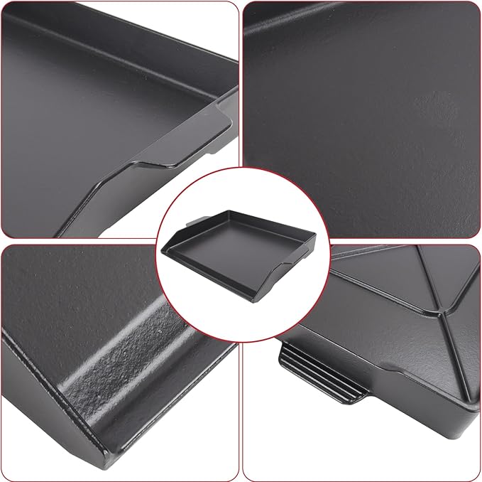 Nonstick Cast Iron Griddle for Gas Grill, 23" x 16" Universal Cooking Coating Flat Top Plate for Gas Stove Top 4 Burner Oven/Stove Top, Electric Grill