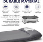INVOKER Camping Sleeping Pad 3.15” Memory Foam Fast Self Inflating Insulated Durable Camping Mat Air Mattress with Pillow，for Tent, Traveling, Car, Camping, Grey