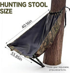 Low Down Hunting Tree Mounted Seat for Turkey Hammock Chair,Camo Tree Camping Chair,Portable Hunting Saddle Stool