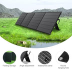 400W Portable Solar Panel, Lightweight Foldable Solar Panel with Adjustable Kickstand, Suitcase with Handle, Solar Charger for Camping, Outdoor Activities