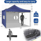 COBIZI Pop Up Canopy Heavy Duty Sidewalls, Commercial Heavy Duty Pop Up Tent for Parties All Weather Waterproof and UV 50+ Wedding Tent with Roller Bag (Deep Blue - 10x10FT)