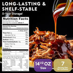 Grandma Werling’s Shredded Seasoned Pork with BBQ Sauce 14.5 Oz Fully Cooked Heat & Serve Premium Canned Meat Shelf Stable for Pantry Staples, Emergency Food Storage, Survival & Daily Quick Meals Canned Food Pack of 12