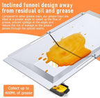 Uniflasy Universal Grease Tray with Catch Pan fits Nexgrill, Charbroil, Dynaglo, Kenmore, BHG, Grill Master, Backyard, Uniflame, Expert Gas Grill, Adjustable Drip Pan for 3/4/5 Burner Gas Grill