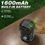 DIBMS 2-Pack Solar Camping Lantern, Collapsible LED Solar USB Rechargeable Lantern Flashlight Emergency Hanging Lights for Camping Hurricanes Power Outages Indoor Outdoor