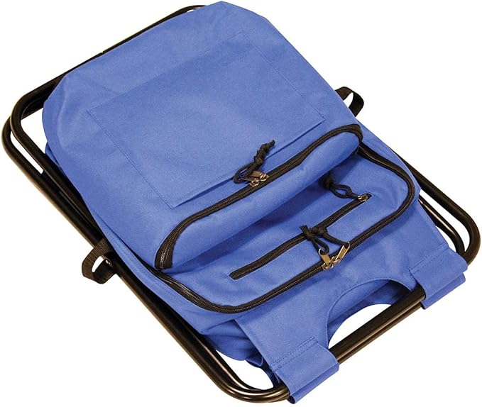 Preferred Nation Seated Cooler Backpack, 3 in 1 Portable Camping Backpack with Cooler and Folding Chair Stool, Leak Proof | Great for Fishing, Camping, Outdoor Events, Picnics or Beach