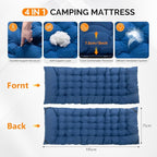 VINGLI Folding Camping Cot Bed,Camping Cots for Adults with Mattress, Foldable Cots for Sleeping with Pillow 1200D Layer Oxford for for Guest,Travel,Hiking-Blue 1P