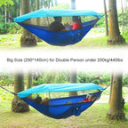 ayamaya [2 in 1 Camping Hammock with Mosquito Net & Sunshade Cloth & Tree Straps for 2/Double Person, Portable Parachute Nylon Lightweight Big Pop Up Swing Hammock