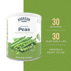 Augason Farms Freeze-Dried Peas Emergency Food Supply, 30 Servings, 30 Year Shelf Life, Great for Cooking, Side Dishes, and Snacks - Dehydrated Meals, Survival Food Camping Essentials Can