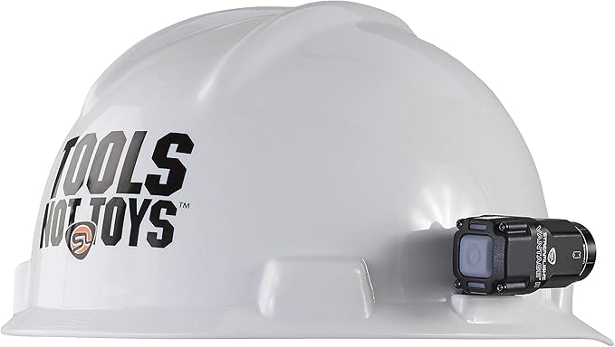 Streamlight 69333 Vantage II 350-Lumen Industrial Hard Hat Mount Light with Blue LED Tail Light, Black