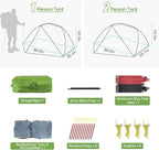 Night Cat Ultralight Backpacking Tent: Waterproof Lightweight Two People Camping Tent for Outdoor Hiking Trekking with Double Layers Aluminum Poles and Footprint
