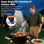 Rechargeable 360° BBQ Grill Light for Outdoor Grilling with Magnetic, IPX5 Waterproof, 2-Level Brightness, USB-C Charging, Portable Grill Accessories, Grilling Gift for Men, Dad, Grill Lights