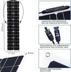 1000W Solar Panels 12V Flexible Solar Panel Kit, Complete Portable Solar Battery Charger Phone with 100A Controller Camping Home